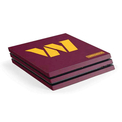 NFL Washington Commanders Distressed PS4 Pro Console Skin
